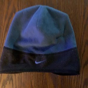 One size fits all blue and black beanie